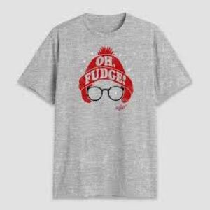 (unisex) A Christmas Story light gray “oh fudge! “ tee